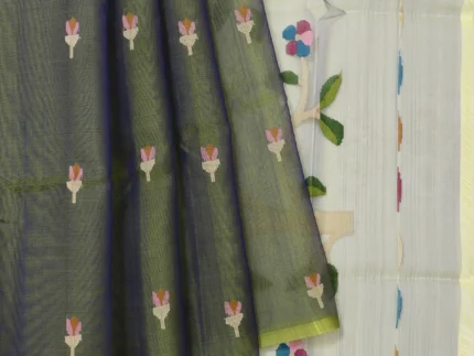 Green Bengal Jamdani Saree
