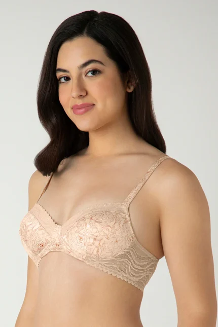 DELICATE BLOOM PRINT Demure Padded Non-Wired Demi Bra