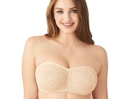 Non Padded Wired Half Cup Bridal Wear Plus Size Strapless Lace Bra