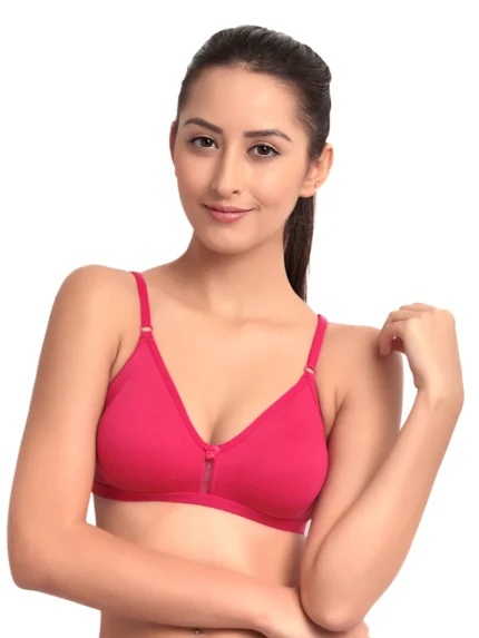 Magenta Katrina Non-Wired Essential Cotton-Blend T-Shirt Bra