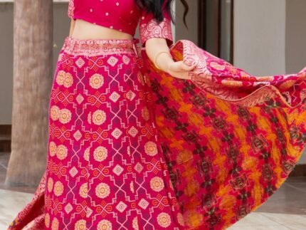 Rani Pink Silk Blend Lehenga Set