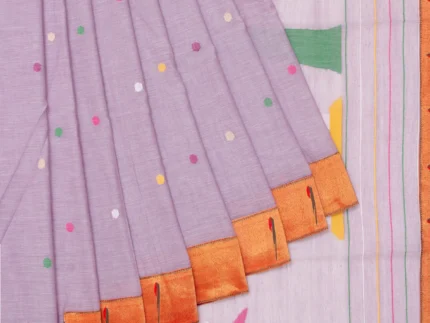 Lavender Bengal Cotton Jamadani Saree