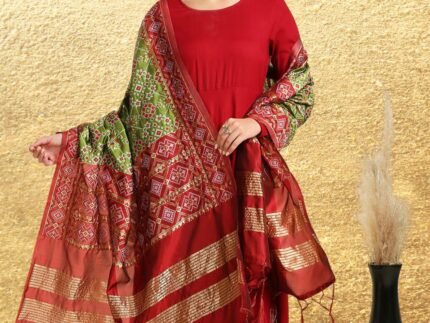 Woven Banarasi Patola Silk Dupatta