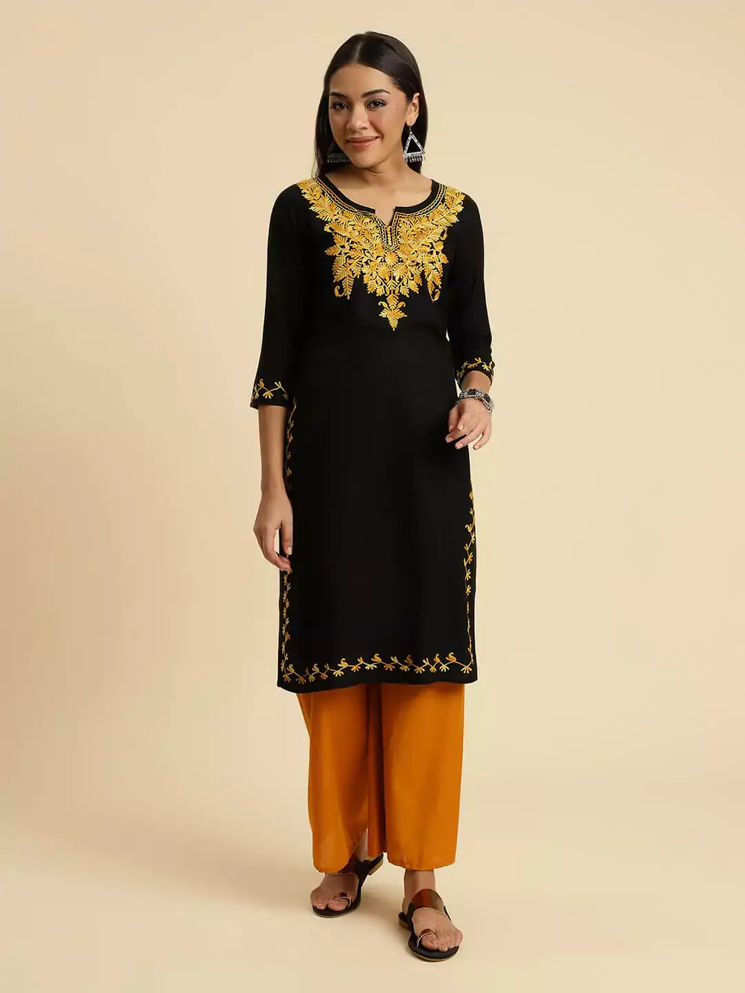 Kashmiri Black Kurti