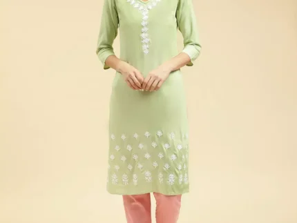 Gul Pista Green Kurti