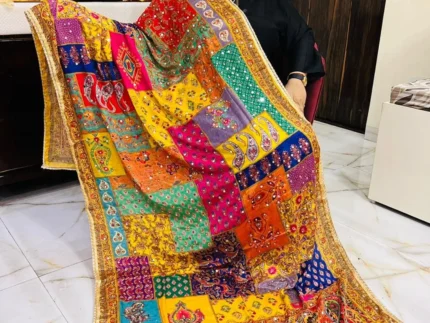 Multicolor Dupatta for Women, Designer Chunari Dupatta, Indian Dupattas, Phulkari Dupatta, Pakistani Dupatta, Mirror work Dupatta, Chunni