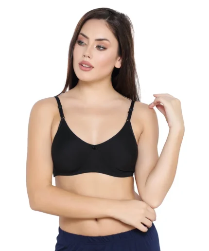 Evolove Women's Cotton Non Padded Non-Wired Everyday Regular T-Shirt Bra